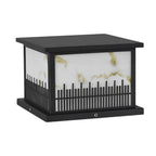 Outdoor Stone Pillar Lights Square Solar Fence Light