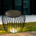 Outdoor Waterproof Cage Shape Stool Table Lamp LED Landscape Lighting Courtyard Lamp