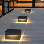 [Open-Box]Square Waterproof LED Solar Modern Outdoor Fence Post Lights Pillar Light