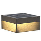 [Open-Box]Square Waterproof LED Solar Modern Outdoor Fence Post Lights Pillar Light