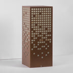 High-End Stainless Steel Outdoor LED Light with Unique Square Pattern for Elegant Bollard Lights