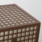 High-End Stainless Steel Outdoor LED Light with Unique Square Pattern for Elegant Bollard Lights
