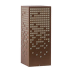 High-End Stainless Steel Outdoor LED Light with Unique Square Pattern for Elegant Bollard Lights