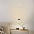 Oval Aluminum LED 3 Step Dimming Modern Pendant Lights with Spotlights