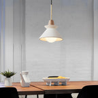 Plaster Cone Pendant Light Creative White Cement Ceiling Light