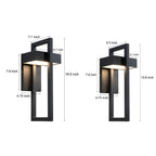 Black Outdoor Wall Sconce Modern Rectangular LED Light