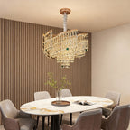 Crystal Pendant Chandelier Luxury Carbon Steel Ceiling Light