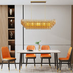Glass Pendant Chandelier American Luxury Multi-head Ceiling Lights