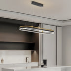 Oval Ring Aluminum Simple Modern Dining Room Chandeliers Hanging Lamp
