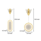 Oval Round Butterflies Three Step Dimming Modern LED Wall Lights Fixture