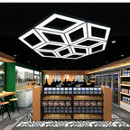 Modern Black Chandeliers Creative LED Multi-diamond Ceiling Light