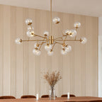 Bubble Sputnik Chandelier Featuring Clear Glass Globes Ceiling Light
