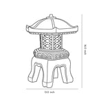 Pagoda Garden Lights Rustic Stone-Mimic Landscape Light