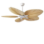 Palm Frond Ceiling Fan Modern Silent Natural Iron Fan