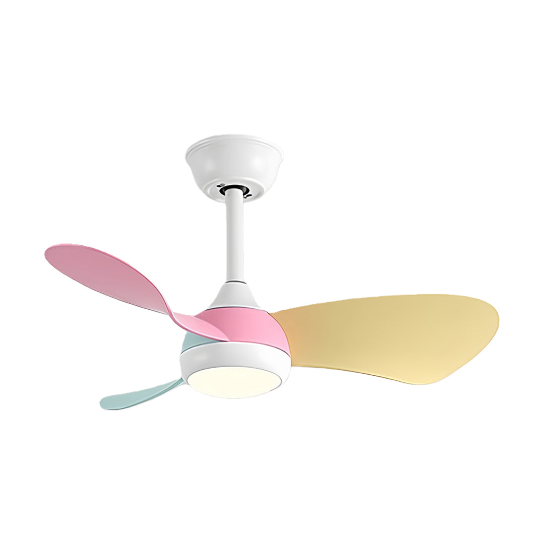 Retro Ceiling Fan with Light Nordic Inverter Metal Lamp Body Fan Light