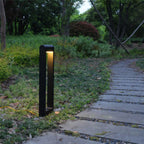 Pathway Bollard Lights Minimalist Black Square Outdoor Light