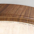 Wood Flush Mount Ceiling Light Vintage Style Round Ceiling Lamp