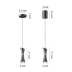Small Black Pendant Light with Elegant Hourglass Designs Ceiling Light