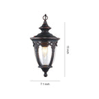 Pendant Porch Light with Adjustable Chain Outdoor Waterproof Light
