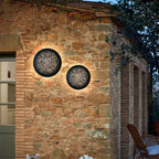Perforated Metal Wall Sconce Black Waterproof LED Light