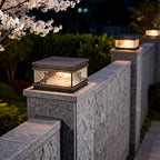 Pillar Mount Light Outdoor Square Courtyard Gate Lamp