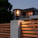 LED Post Cap Lights Outdoor Waterproof Black Plastic Light