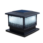 Pillar Solar Lights for Outdoors Retro Black Fence Light