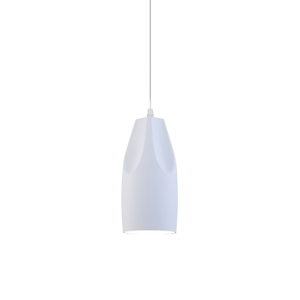 Pleat Box LED Pendant Light 1-Light Black/White Aluminum Hanging Lamp