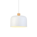 Pleat Box LED Pendant Light 1-Light Black/White Aluminum Hanging Lamp