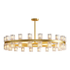 Luxury Crystal Chandeliers American Copper Ceiling Light