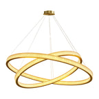 Circular Modern Chandelier Luxury Copper Ceiling Light