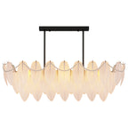 Feathers Chandelier Modern Full-Copper Pearl Ceiling Light
