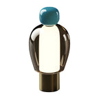 Portable Glass Table Light Human Shape LED Metal Lamp