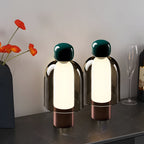 Portable Glass Table Light Human Shape LED Metal Lamp