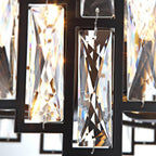 Postmodern Minimalist Living Room Crystal Chandelier with Three-color Led