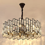 Postmodern Minimalist Living Room Crystal Chandelier with Three-color Led