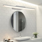 White Bathroom Vanity Light Minimalist Acrylic Contemporary Wall Light