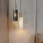 Cylinder Hanging Pendant Lights Metal Modern LED Ceiling Lights