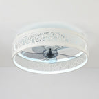 Round Ceiling Fan with Light Nordic Ultra Thin Integrated Fan Light