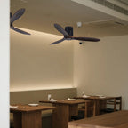 Three Blade Ceiling Fan with Light LED Remote Control Wood Ceiling Fan