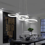 Geometric Design Semi Flush Chandeliers Metal Silica Gel Ceiling Lights