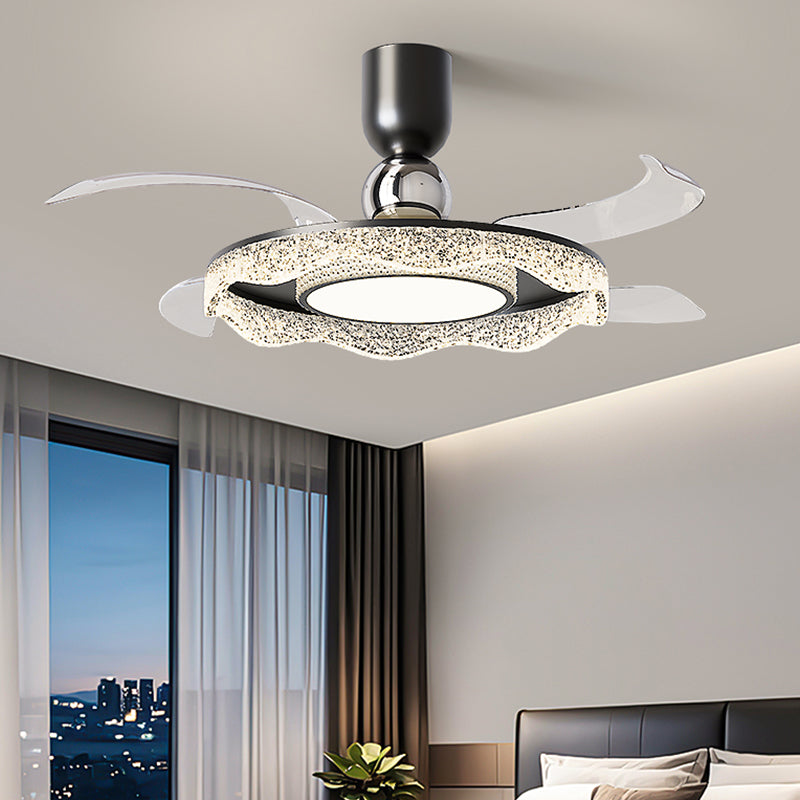 (BF302) BEMFAN 2026 New Retractable Ceiling Fan with Light, 42-inch Modern Ceiling Fan with Remote Control and Dimmable LED Light, three color dimming, 6-Speed Fan Light, Suitable for Bedroom, Dining Room, Living Room, Applicable Voltage Range: 100-240V