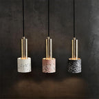 Cylinder Concrete LED Electroplated Nordic Pendant Light