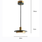 Double Circle Pendant Lighting Classic Metal Marble Ceiling Lights