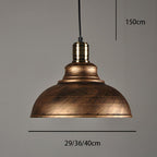 Semi Globe Metal LED Vintage Pendant Light Hanging Lamp for Home Office