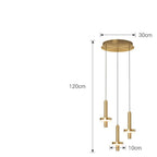 Circle Cylinder LED Gold Nordic Pendant Light Hanging Lamp