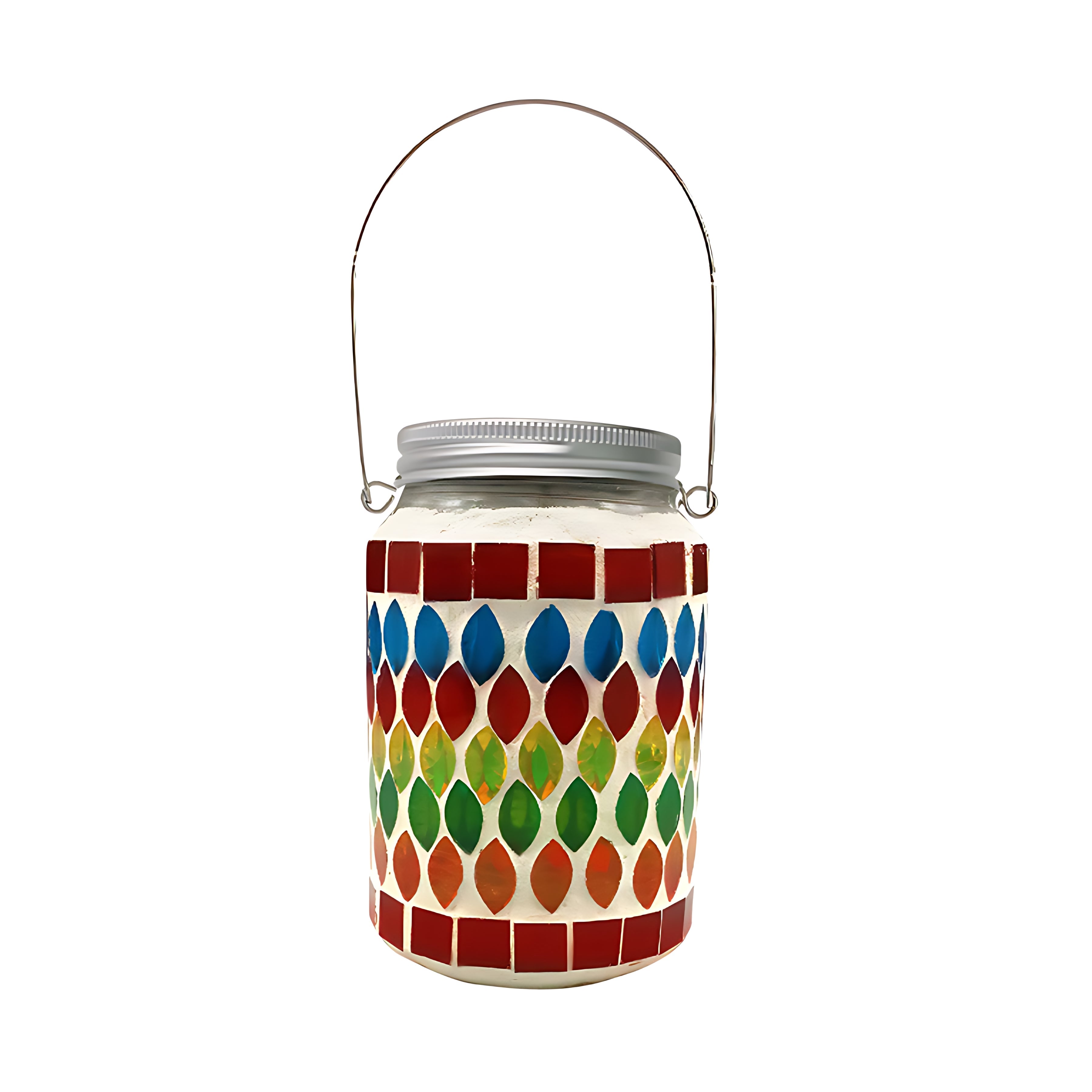 Colored Landscape Lights Solar Glass Mosaic Cup Lamp
