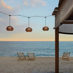 Rattan Outdoor Pendant Light Modern Waterproof Lights