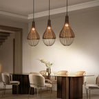Pendant Rattan Light Shade Retro Industrial Ceiling Light
