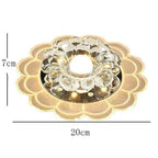 Flower Effect Entryway Lighting Crystal Metal LED Flush Mount Ceiling Light for Baby Kids